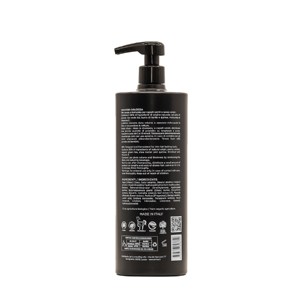 Maschera Dolcezza - Per Capelli sottili e senza forza - Arricchita con VITAMINA E 1000 ml