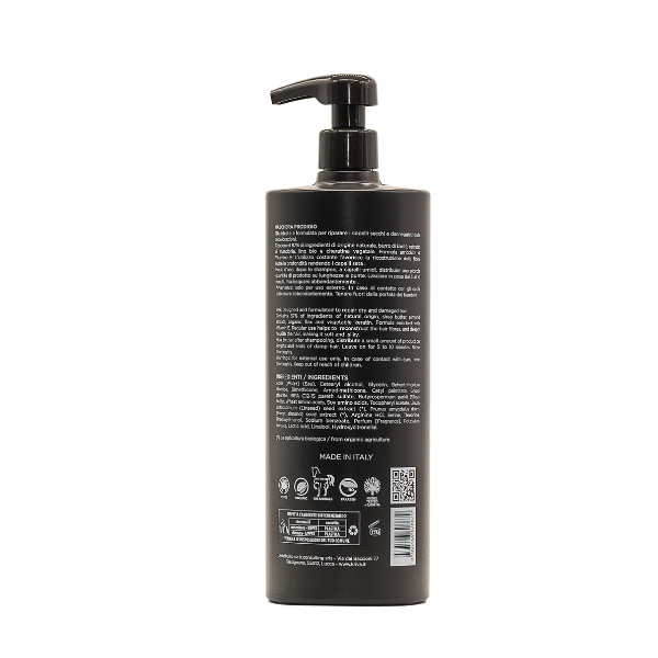 Maschera Prodigio - Per Capelli Secchi Crespi e Danneggiati - Arricchita con VITAMINA E - 1000 ml