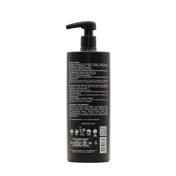 Shampoo Prodigio - Per Capelli Secchi Crespi e Danneggiati Arricchito con VITAMINA E 1000 ml