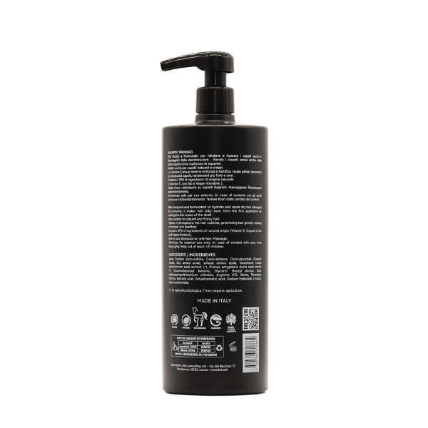 Shampoo Prodigio - Per Capelli Secchi Crespi e Danneggiati  Arricchito con VITAMINA E 1000 ml
